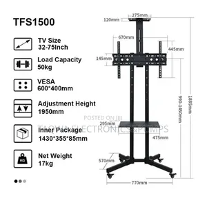 Modern 32-70 Inch Mobile TV Stand