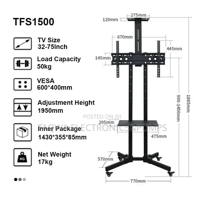 Modern 32-70 Inch Mobile TV Stand