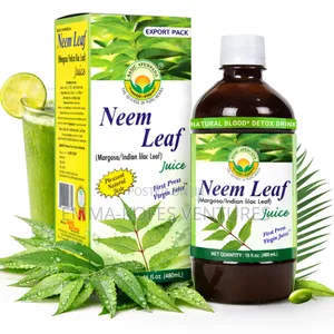 Neem Leaf Juice Natural Bitter Herbal Detox Drink, Supports Skin, Etc