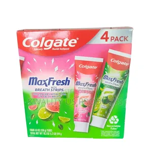 Colgate Maxfresh Toothpaste With Breath Strips - 4 Pack