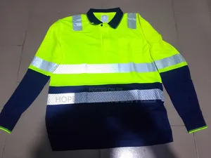 High Quality Polo Shirt-Lemon Green & Orange - Fishbone (L-2xl).