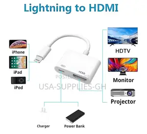 Apple Mfi Certified Lightning to Hdmi Adapter for iPhone From Usa