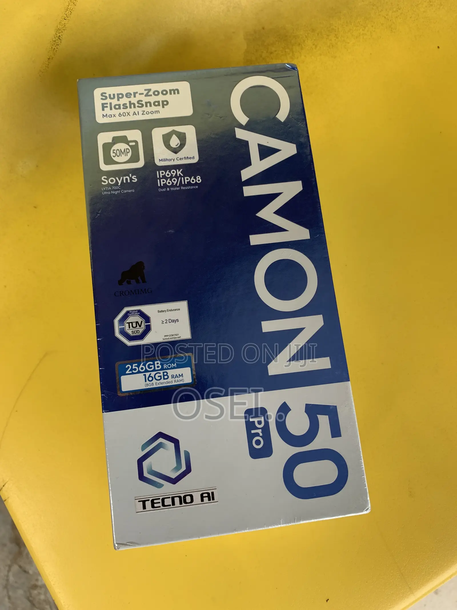 New Tecno Camon 50 Pro 256 GB Black