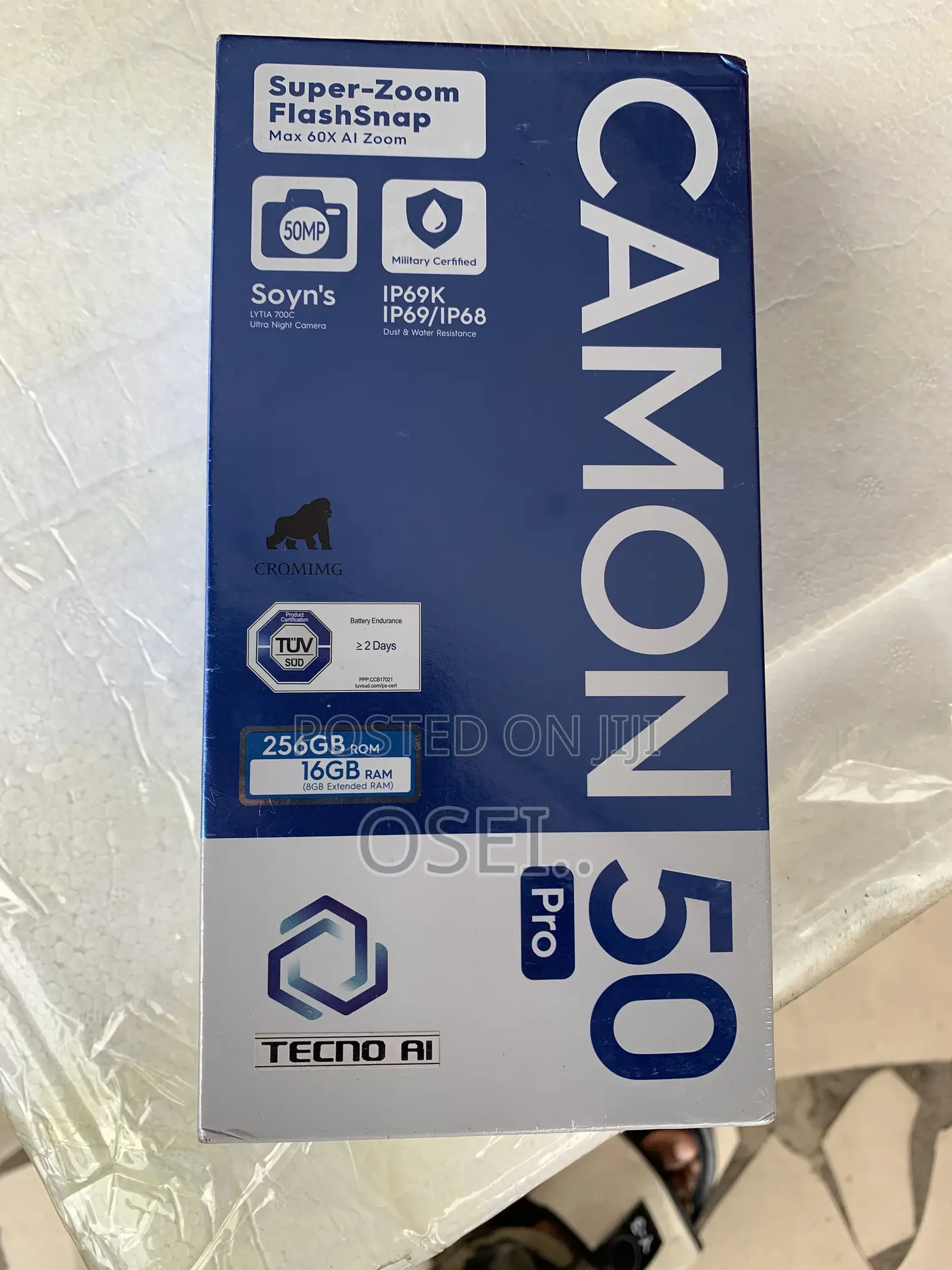 New Tecno Camon 50 Pro 256 GB Blue