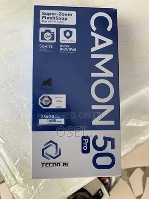 New Tecno Camon 50 Pro 256 GB Blue