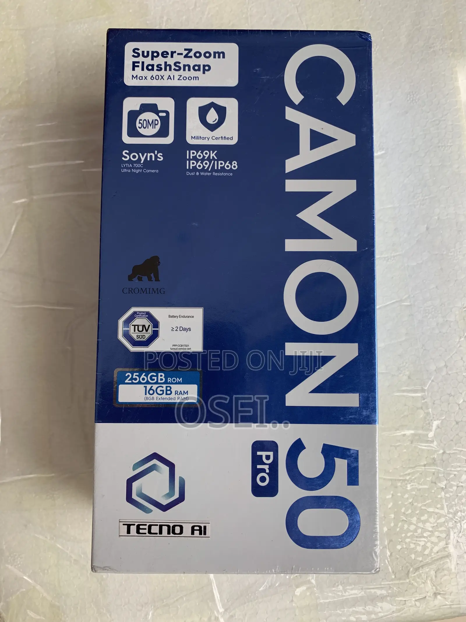 New Tecno Camon 50 Pro 256 GB Blue