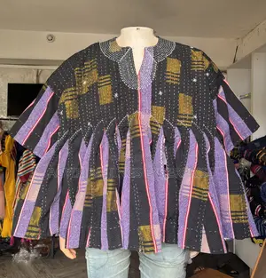Black and Purple Men Smock