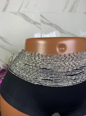 Sliver Tiny Crystal Waist Beads