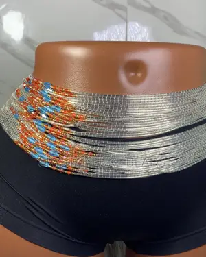 Sisi Tia Waist Beads in Sliver
