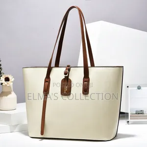 Elegant Brown Leather Tote Bag