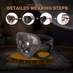 Premium Strap-on Dildo – Built-in 9-Frequency Vibrator | Complete Set
