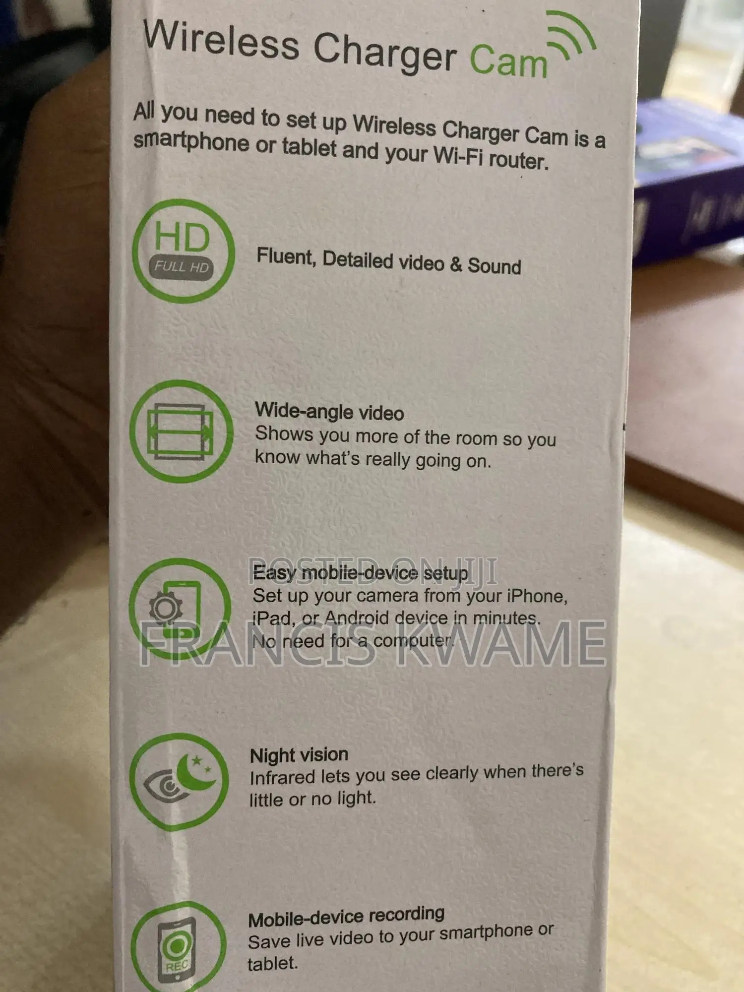 Hidden Wireless Charger Camera