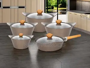 High Quality Piece Ceramic Non-Stick Cast Aluminum Cookware Set 5