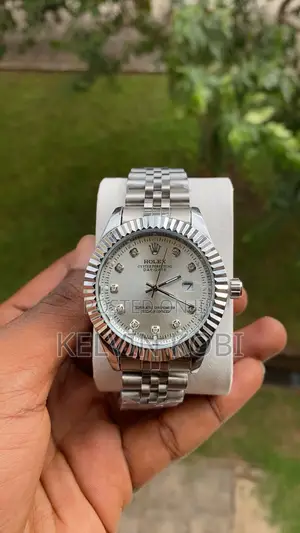 Rolex Style Stainless Steel Men’s Watch – Brand New