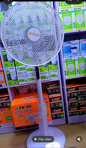 FOCUS Standing Fan – Digital Touch Control With Remote, White