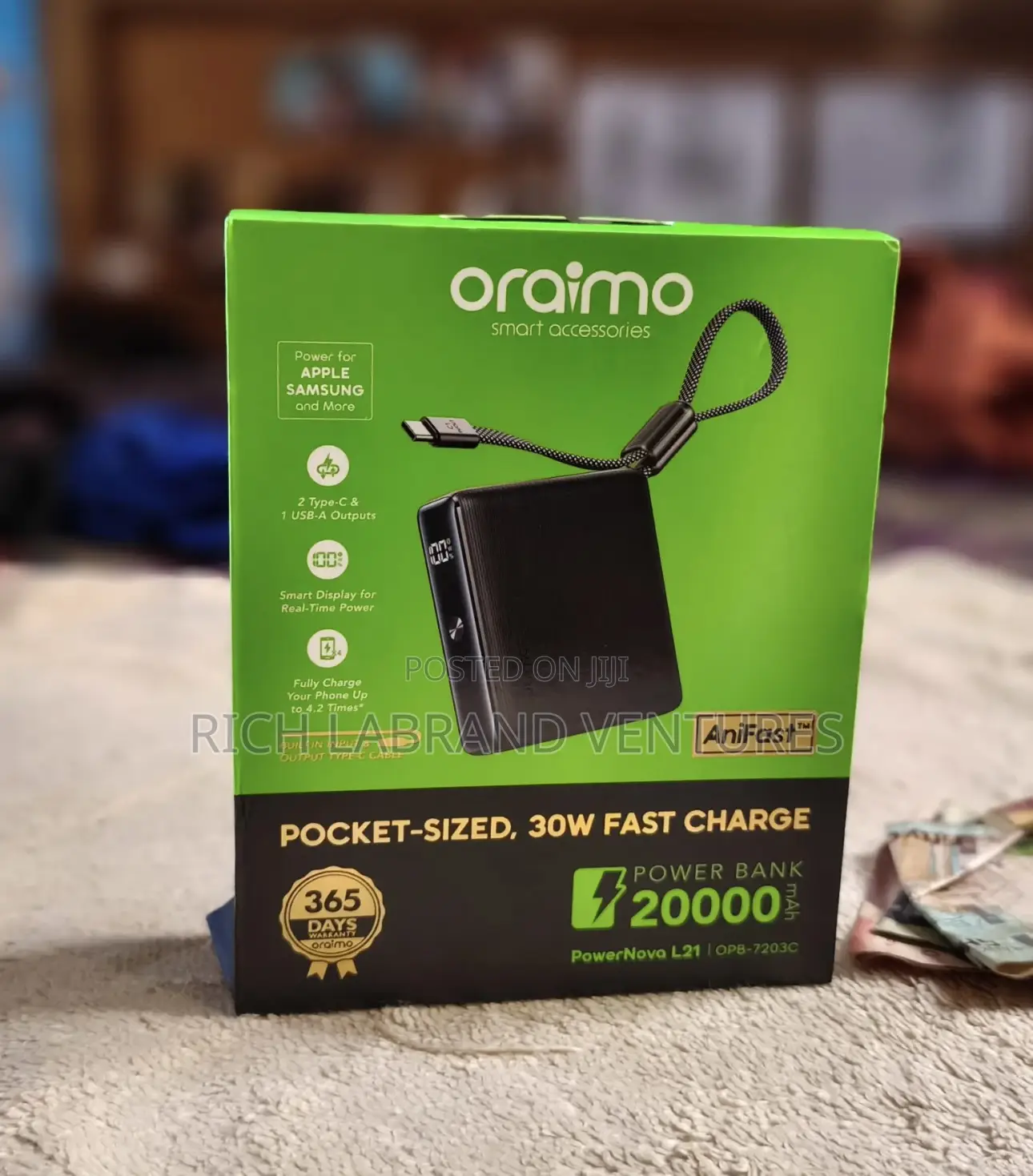 Oraimo PowerNova L21 20,000mAh 30W Powerbank