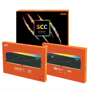 V-Color Manta Xfinity RGB DDR5 32GB RAM Black Orange Gaming Memory
