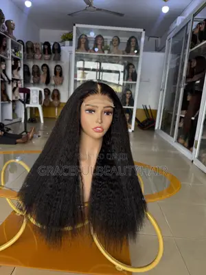 20 Inches Super Double Drawn Kinky Straight Wig Unit