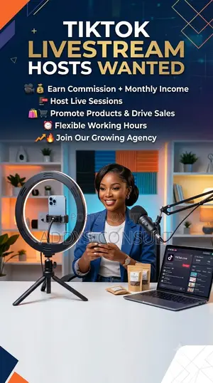 TikTok Livestream Host Jobs – Flexible Hours Commission
