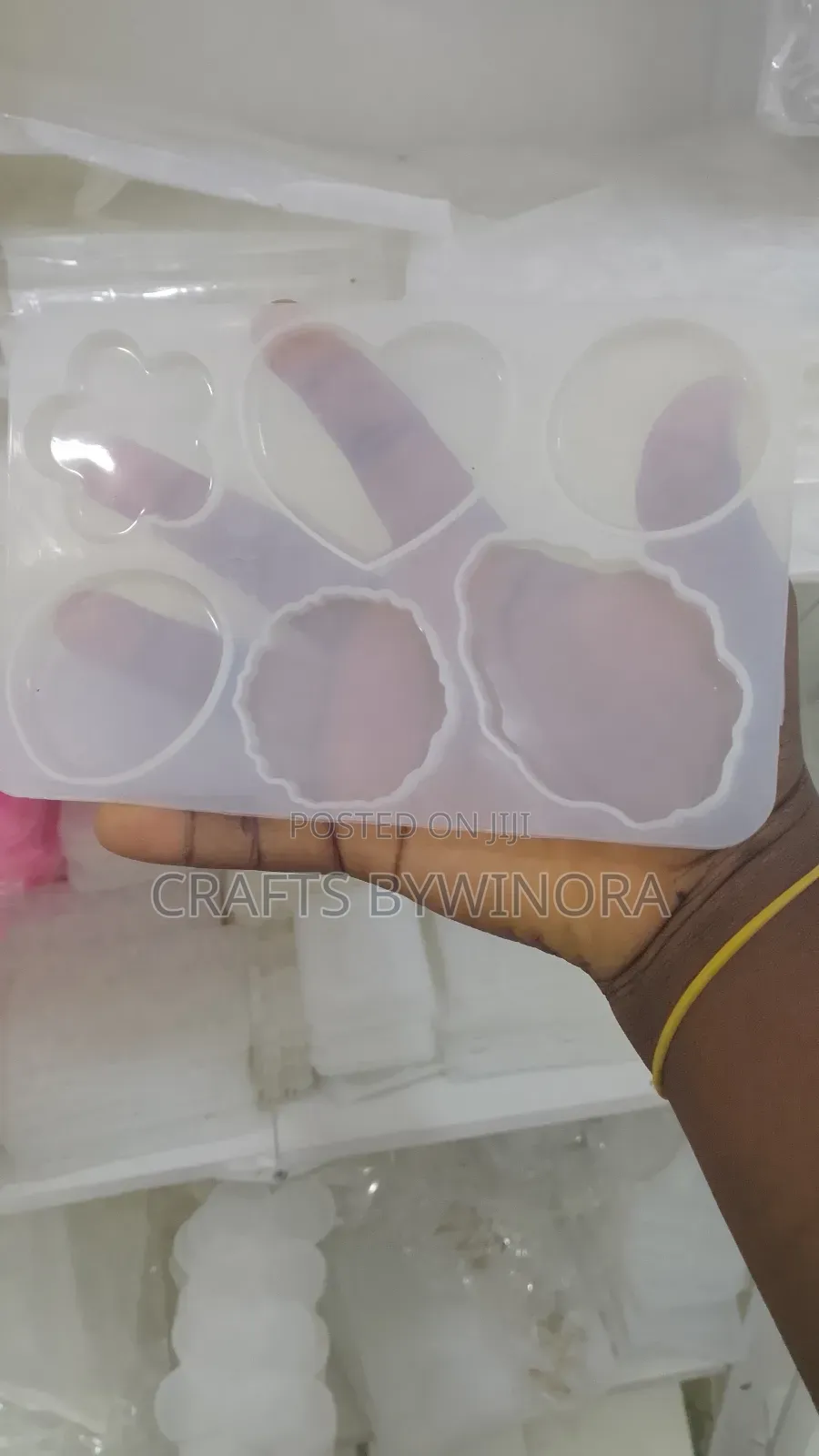 6-in-1 Irregular Epoxy Resin Keychain Mould