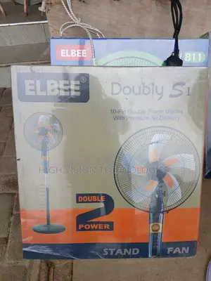 Double Power Elbee Standing Fan