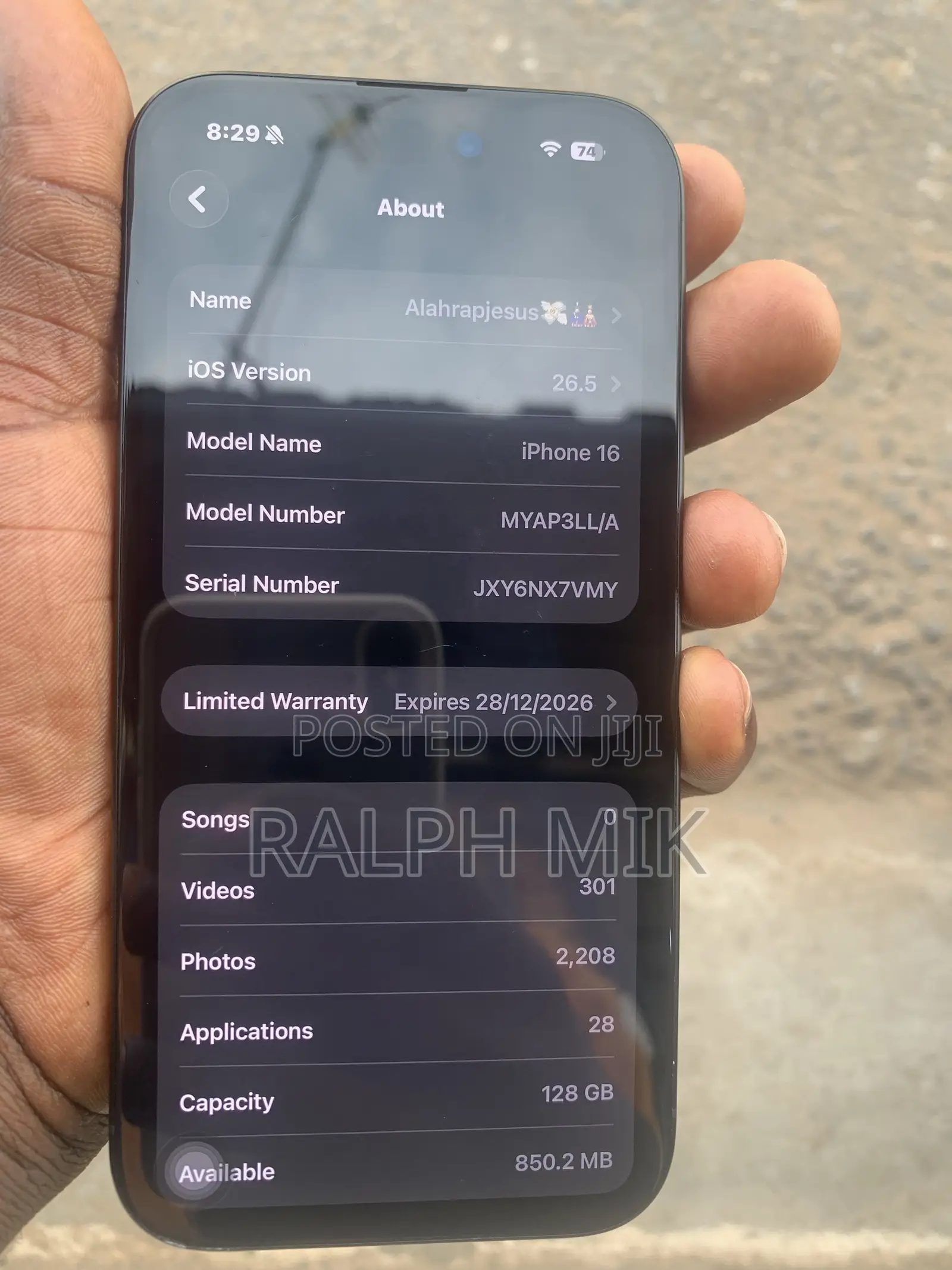 Apple iPhone 16 128 GB Black