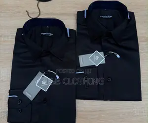 White Short Sleeve Shirt and Black (Long)