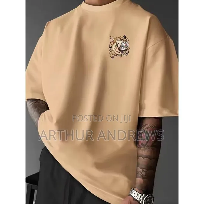 Men’s Oversized Graphic T-Shirt – Bear Print Streetwear 'T018861