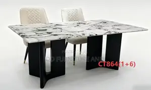 6 Seater Marble Villa Dining Set