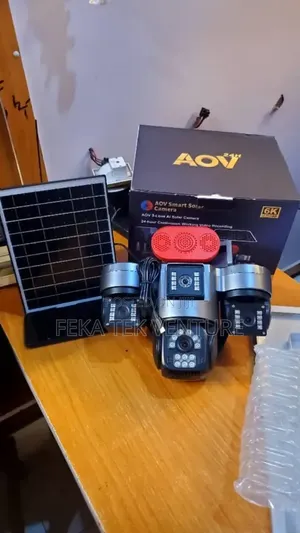 Aov Triple Lens Solar 4G Sim CCTV Camera