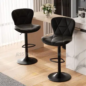 Faux Leather Adjustable Counter Height Bar Stools