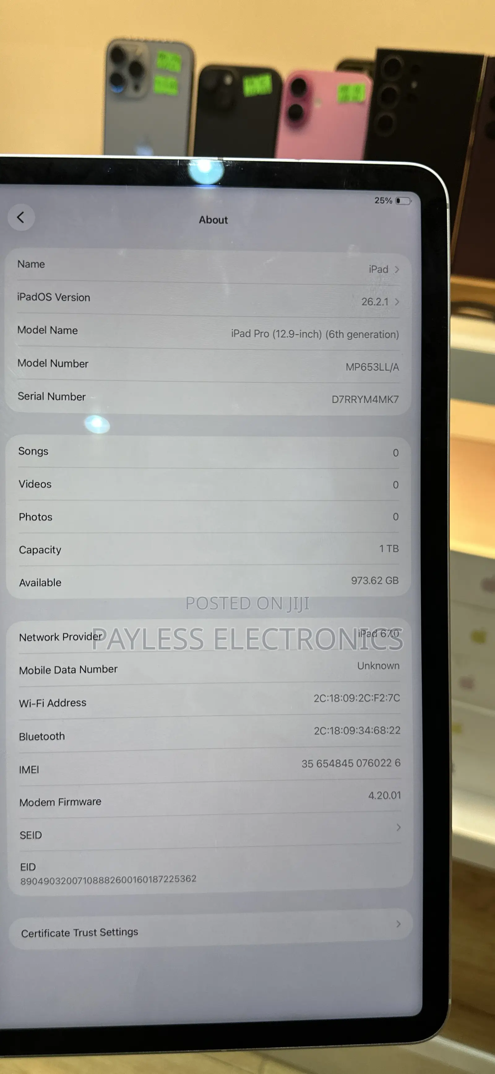 Apple iPad Pro 12.9 (2022) 1 TB Silver