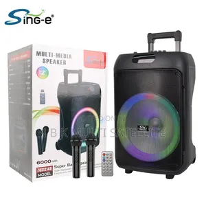 12 Inch High Power Bluetooth Subwoofer Speaker With 2 Wireless Mic