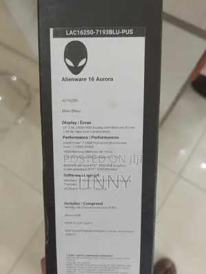 New Laptop Alienware 16 Aurora 16GB Intel Core 7 SSD 1T