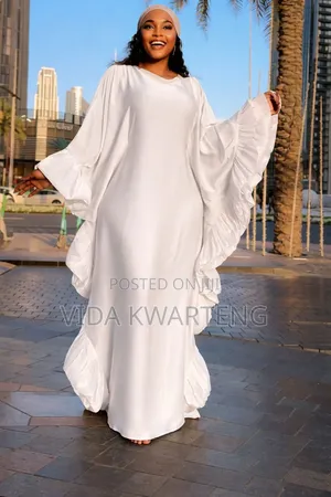 Elegant White Ladies Dress