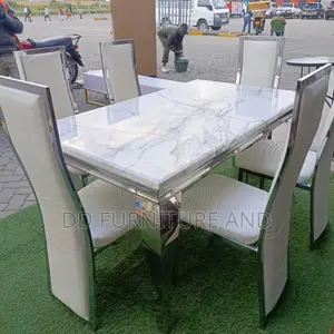 6 Seater Marble Dining Table