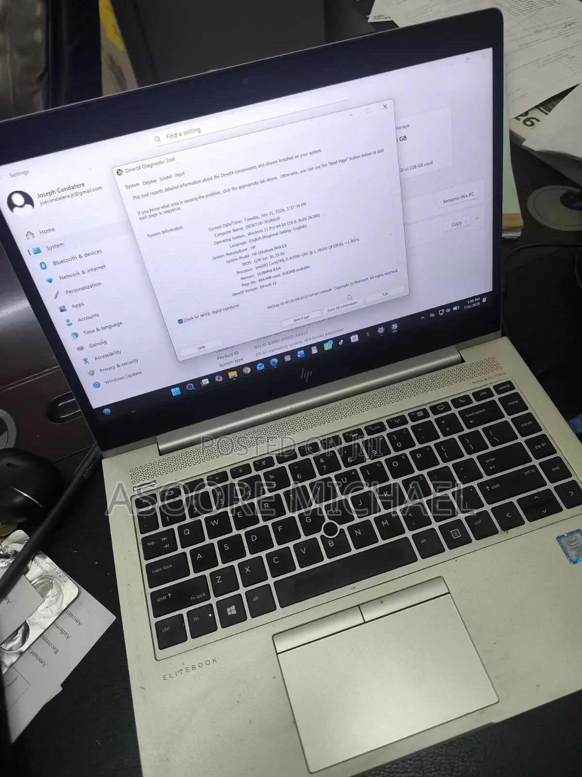 Laptop HP EliteBook 840 G5 16GB Intel Core i5 SSD 256GB