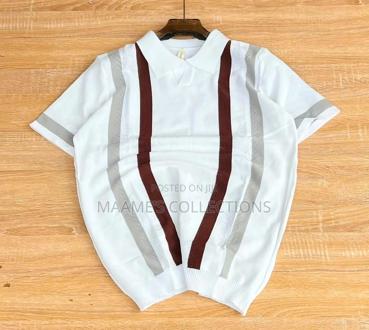 Luxury Men’s Zip Collar Knitted Casual Polo Short Sleeve Shirt