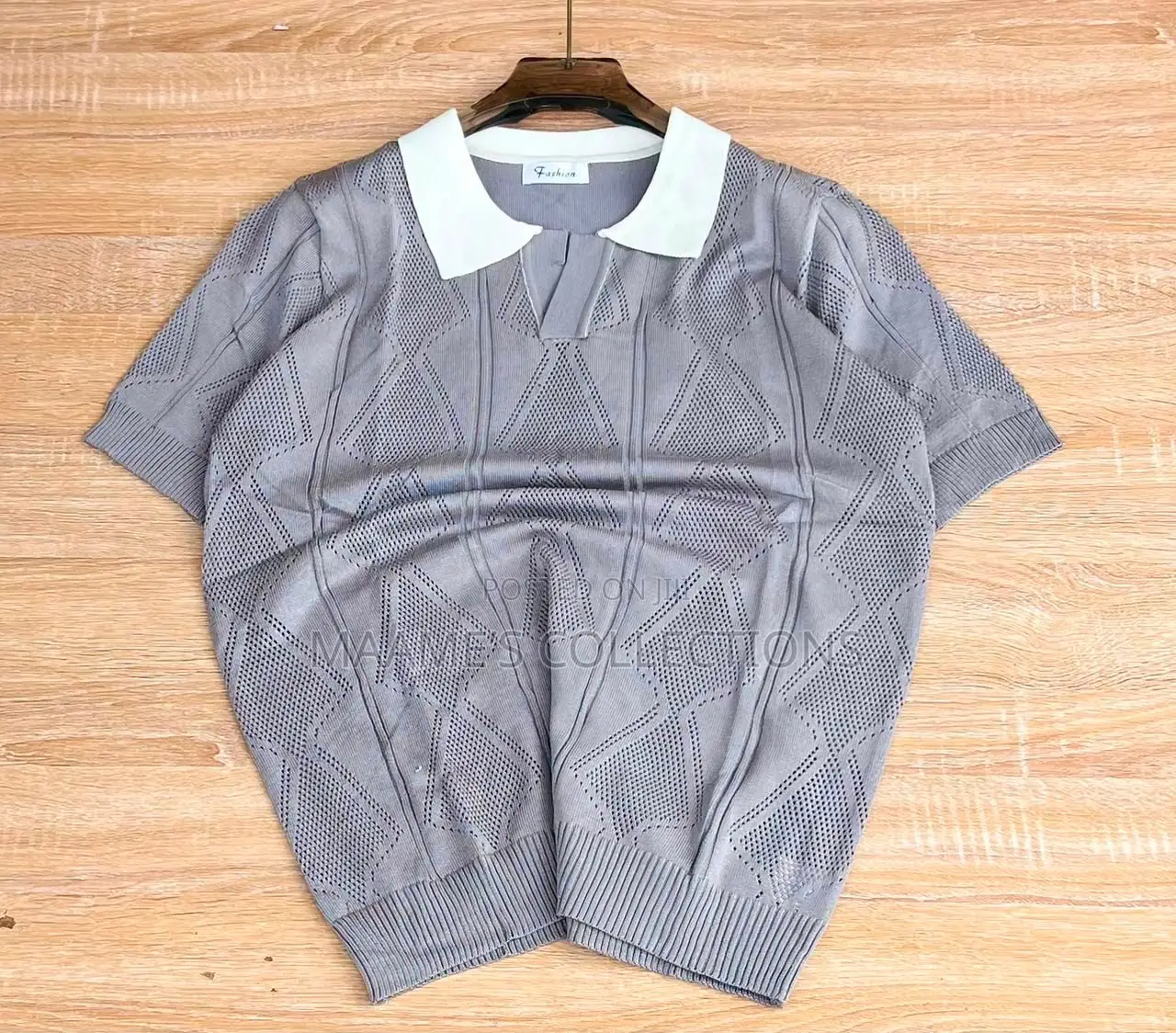 Luxury Men’s Zip Collar Knitted Casual Polo Short Sleeve Shirt