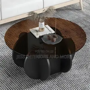 Center Table With Tempered Glass