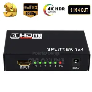 HDMI 1×4 Splitter – 1 Input to 4 Outputs
