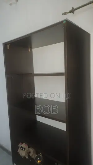 Foreign Wooden Bookcase With Storage Cabinet