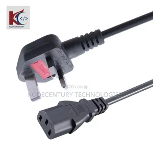 PC Power Cable With a Fuse (AC, UK Plug)