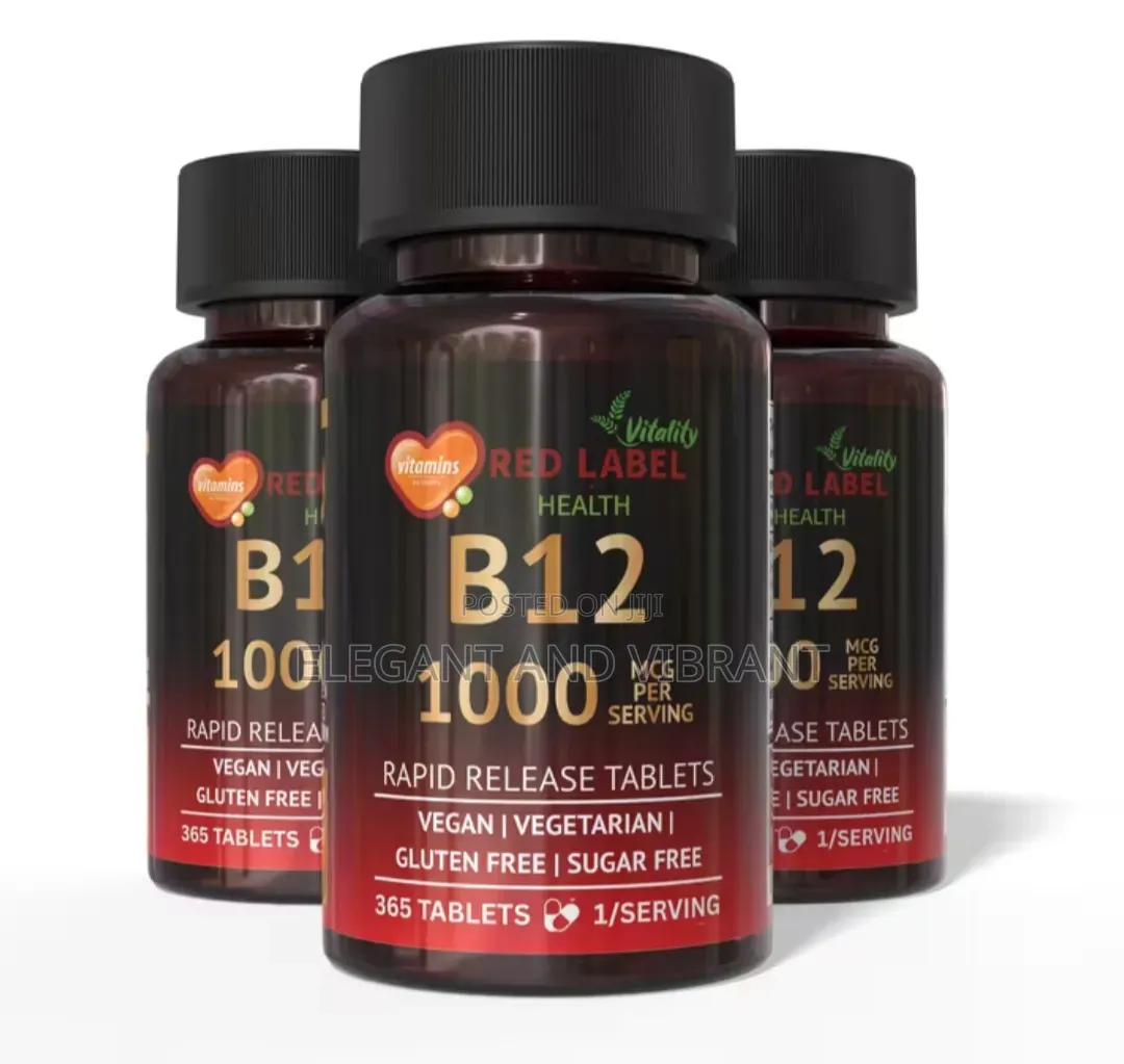 Vitamin B12 From Red Lebel UK. 365 Tablets for a Whole Year Support