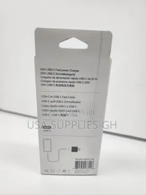 Premium Quality 25w Fast Phone Charger With Cable(USB-C USB-A)From Usa