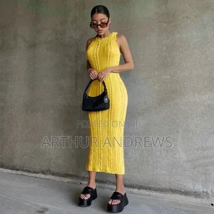 Casual Knitted Sleeveless Round Neck