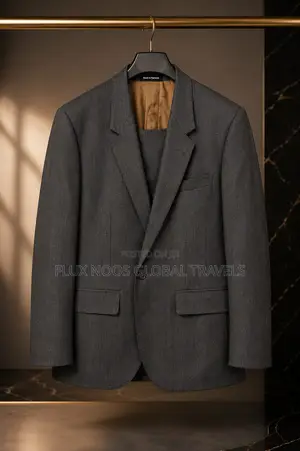 Men's Premium Grey Windowpane 2-Piece