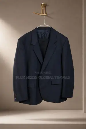 Men's Navy Pinstripe Suit