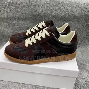 Maison Margiela Brown Leather and Suede Construction With Gum Sole