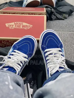 Vans Sk8-Hi 38 DX Sneakers in a Blue and White Checkerboard